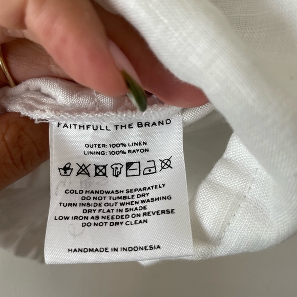 Sold | Faithful the Brand | White Barnette Puff Sleeve Top - Picture 7 of 8